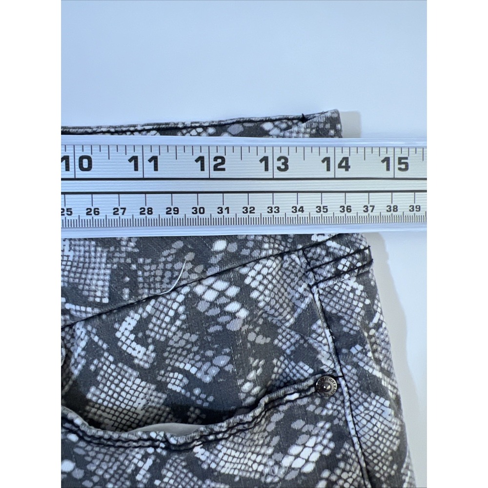 Seven7 Jeans Womens 8 Gray Snake Print Mid Rise Skinny Stretch Denim - Picture 4 of 7